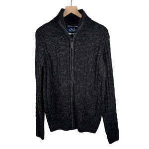 Amongst Others Size Medium Men Sweater Cardigan Full Zip Charcoal